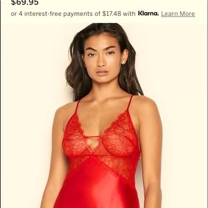 NWT Very Sexy L Very Sexy Lace Plunge Slip